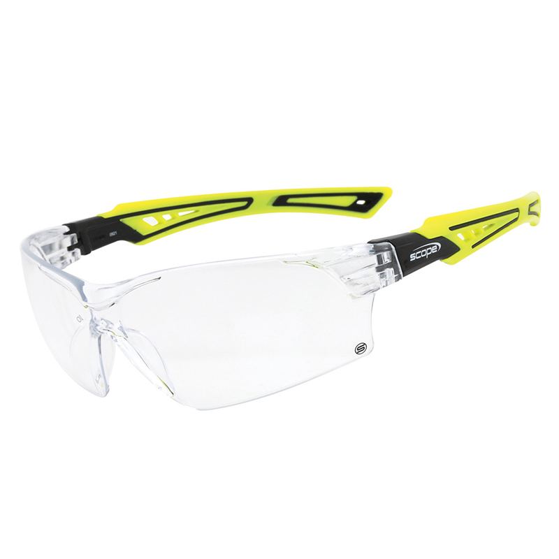 Bionix Hi Vis Green//Black Temple Titanium AF/AS Clear Lens
