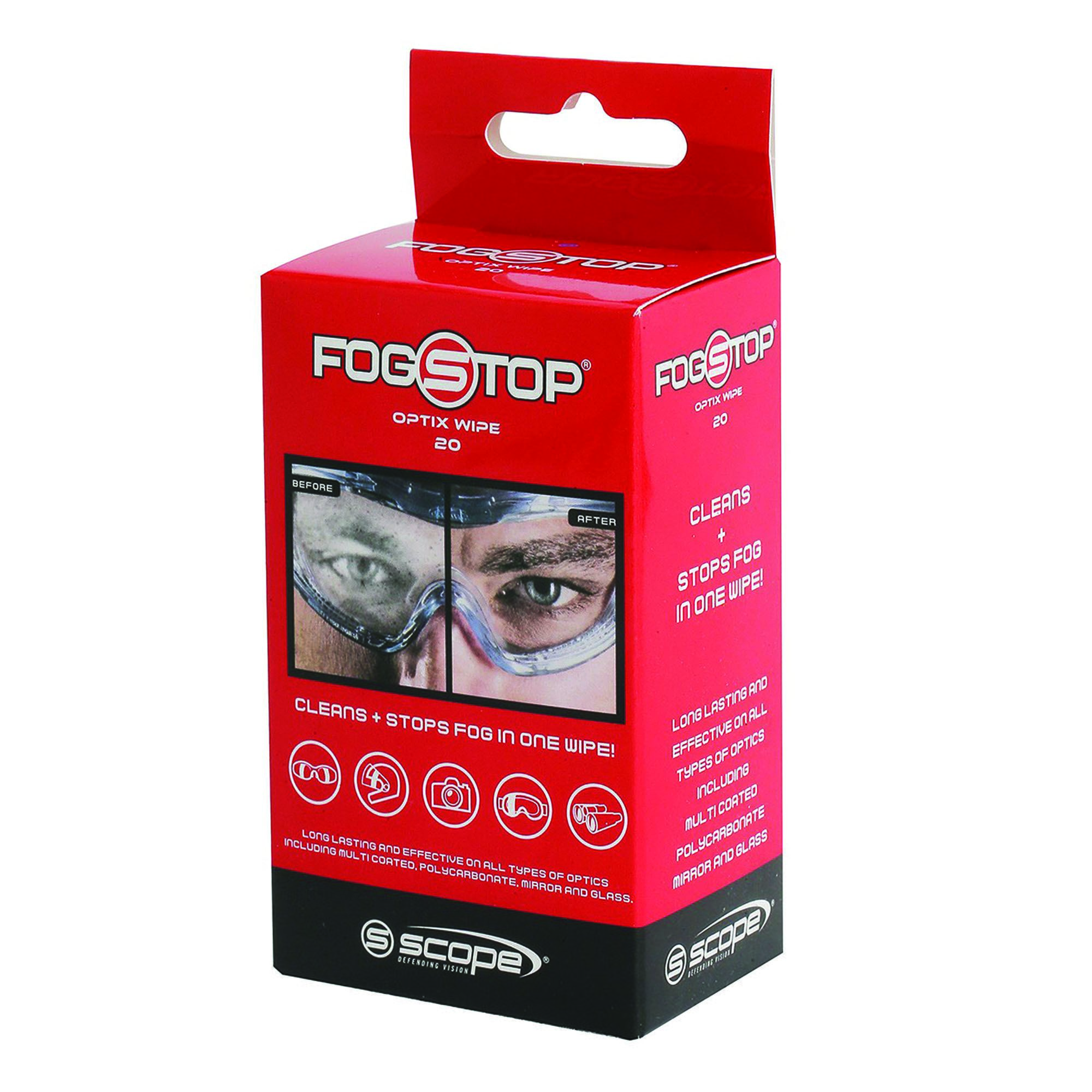 Fog Stop Optix Wipes / Pack 20